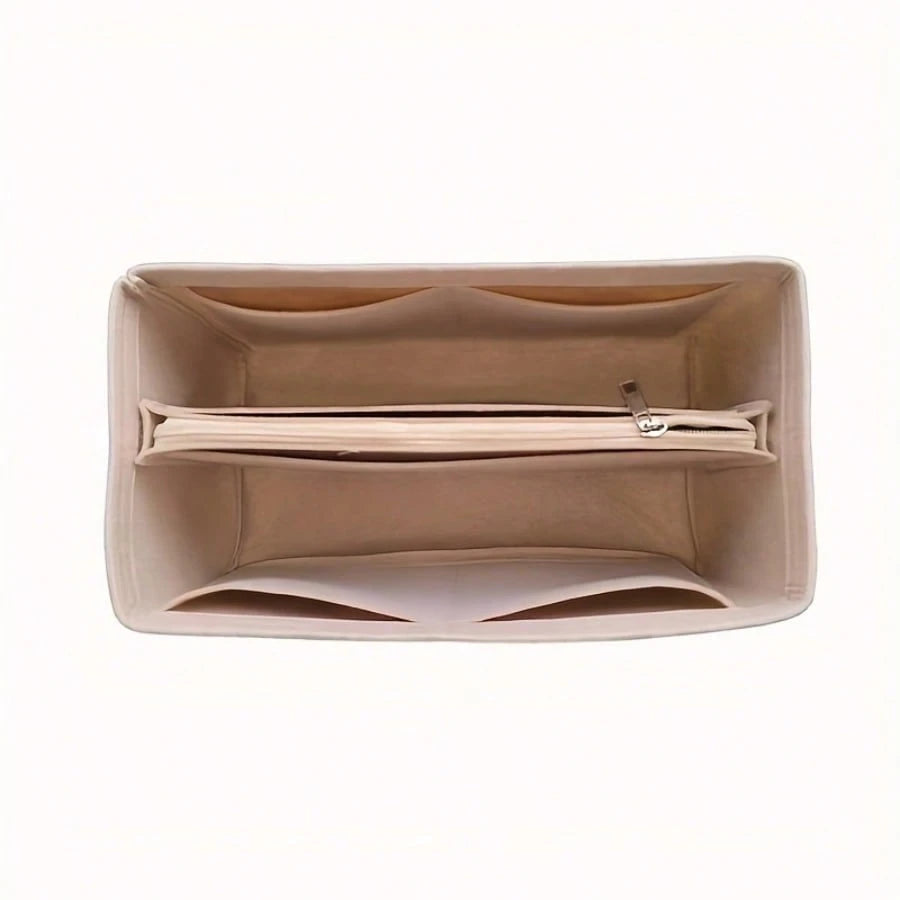 Felt Lined Bag Organizer, Multi-Pocket Makeup Bag, Handbag Inner Pouch Portable Bag