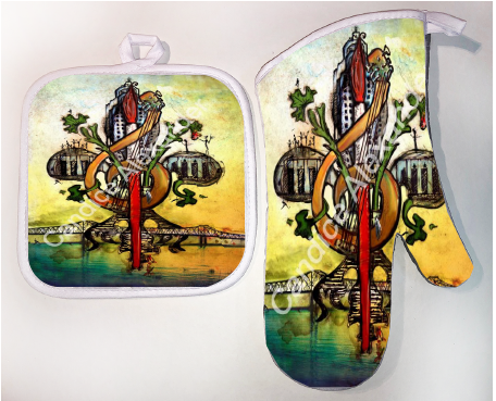 Pot Holder & Oven Mitt Set