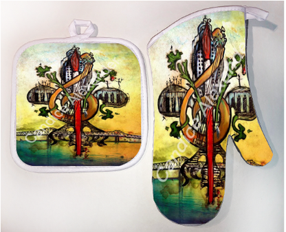 Pot Holder & Oven Mitt Set
