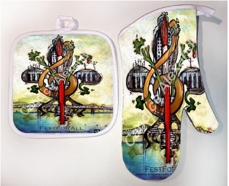 Pot Holder & Oven Mitt Set