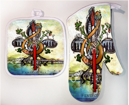 Pot Holder & Oven Mitt Set