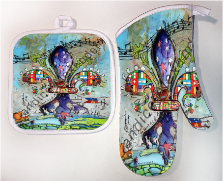 Pot Holder & Oven Mitt Set