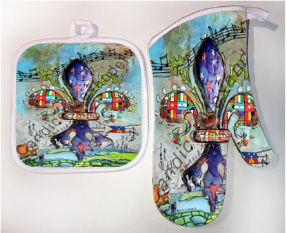 Pot Holder & Oven Mitt Set