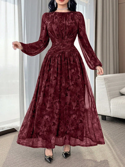 Feyla Off Shoulder Butterfly Ruched Waist Slim Fit Elegant Niche Dress
