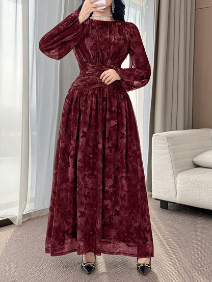 Feyla Off Shoulder Butterfly Ruched Waist Slim Fit Elegant Niche Dress
