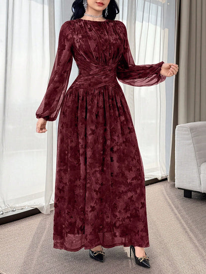 Feyla Off Shoulder Butterfly Ruched Waist Slim Fit Elegant Niche Dress