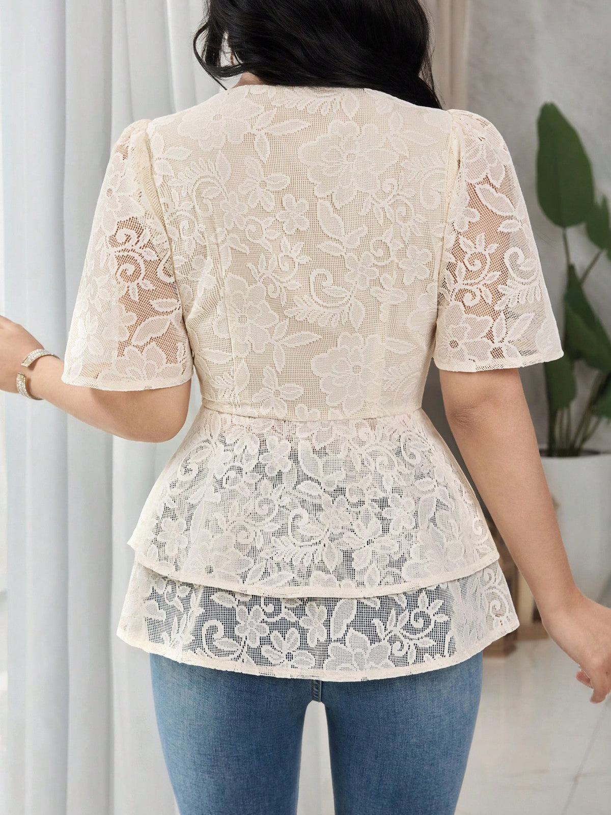 Feyla Women's V-Neck Single-Breasted Fashionable Versatile Casual Shirt