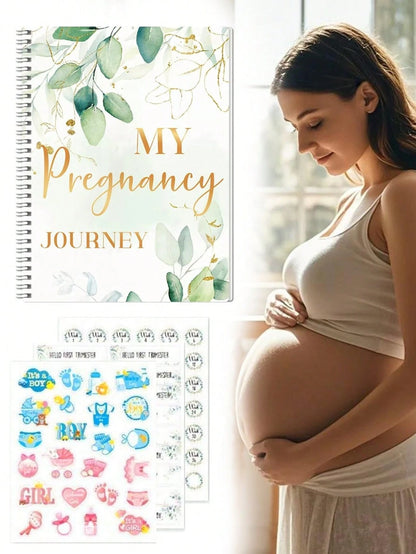 First-Time Mom's Pregnancy Journal- Pregnancy Book & Planner- Pregnancy Essentials- Includes Calendar, Stickers, And Keepsake Pockets- Best Baby Shower, Gender Reveal, Birthday Girl, Baby Stuff, B