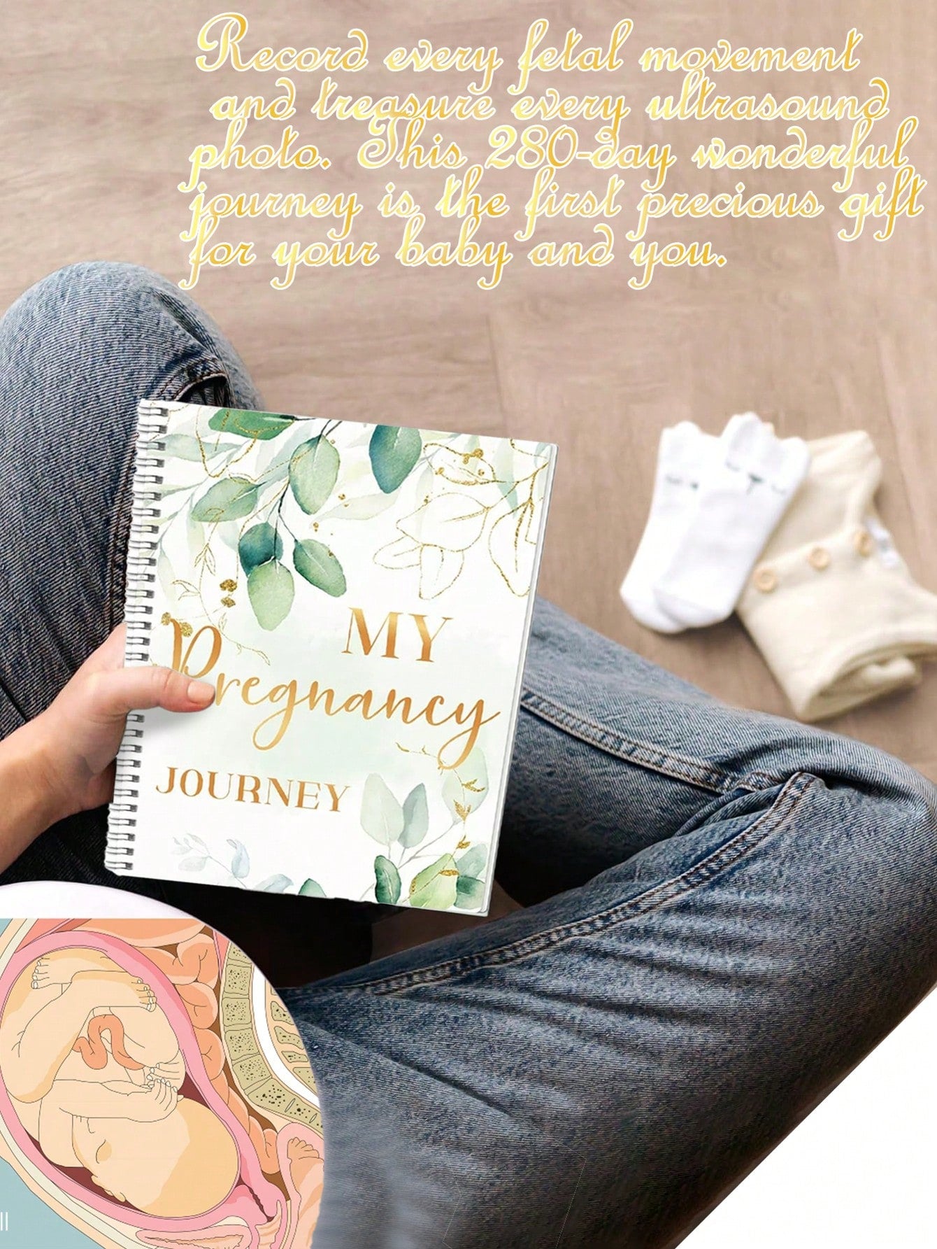 First-Time Mom's Pregnancy Journal- Pregnancy Book & Planner- Pregnancy Essentials- Includes Calendar, Stickers, And Keepsake Pockets- Best Baby Shower, Gender Reveal, Birthday Girl, Baby Stuff, B