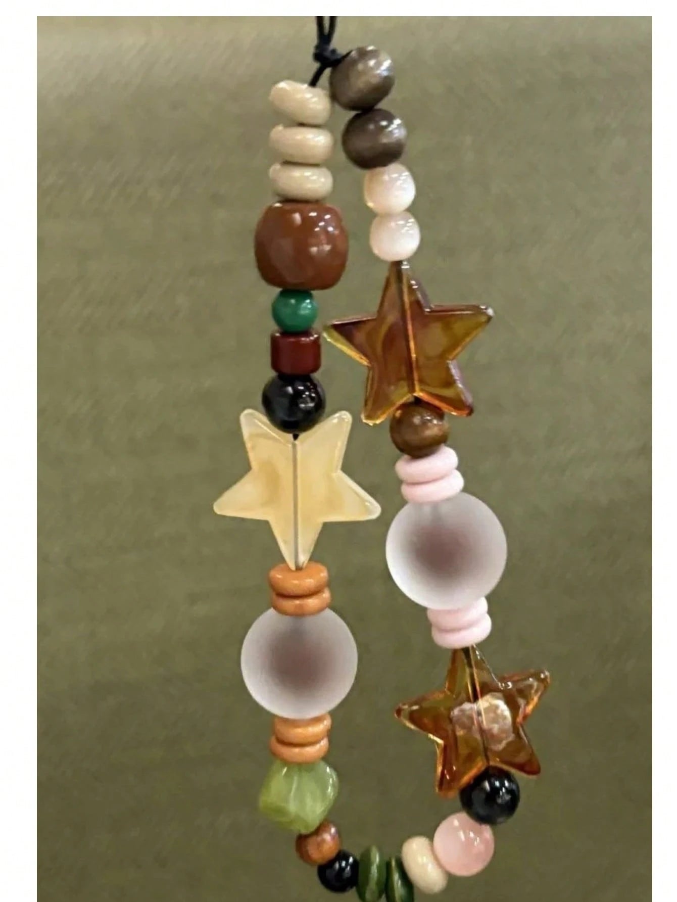 Five-Pointed Star Beaded Phone Chain Phone Lanyard CCD Camera Chain Wrist Strap Anti-Loss
