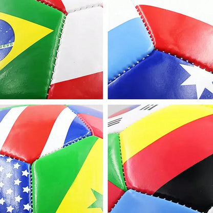 Flag Printed Soccer Ball Official Size 5 Soccer Match Ball Outdoor Match Game Football Pvc 2.7Thickened Team Training Footy Ball
