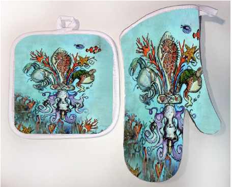 Pot Holder & Oven Mitt Set