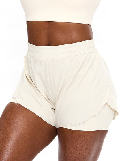 Flirty Flo Short Boyshort - Oat Milk