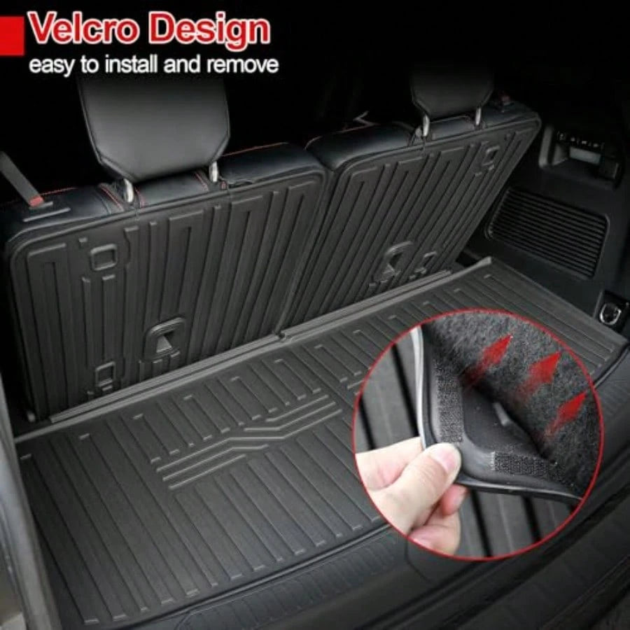 Floor Ma For 2020-202 2026 Explorer Acceorie Cargo Mat With Backret Mat All Weather TPE Of For Explorer 6 Paenr Captain Eat T Acceorie 202 2024 2023
