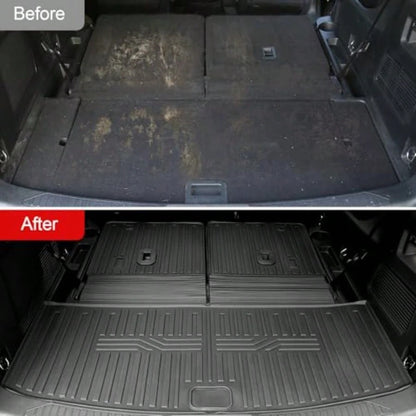 Floor Ma For 2020-202 2026 Explorer Acceorie Cargo Mat With Backret Mat All Weather TPE Of For Explorer 6 Paenr Captain Eat T Acceorie 202 2024 2023