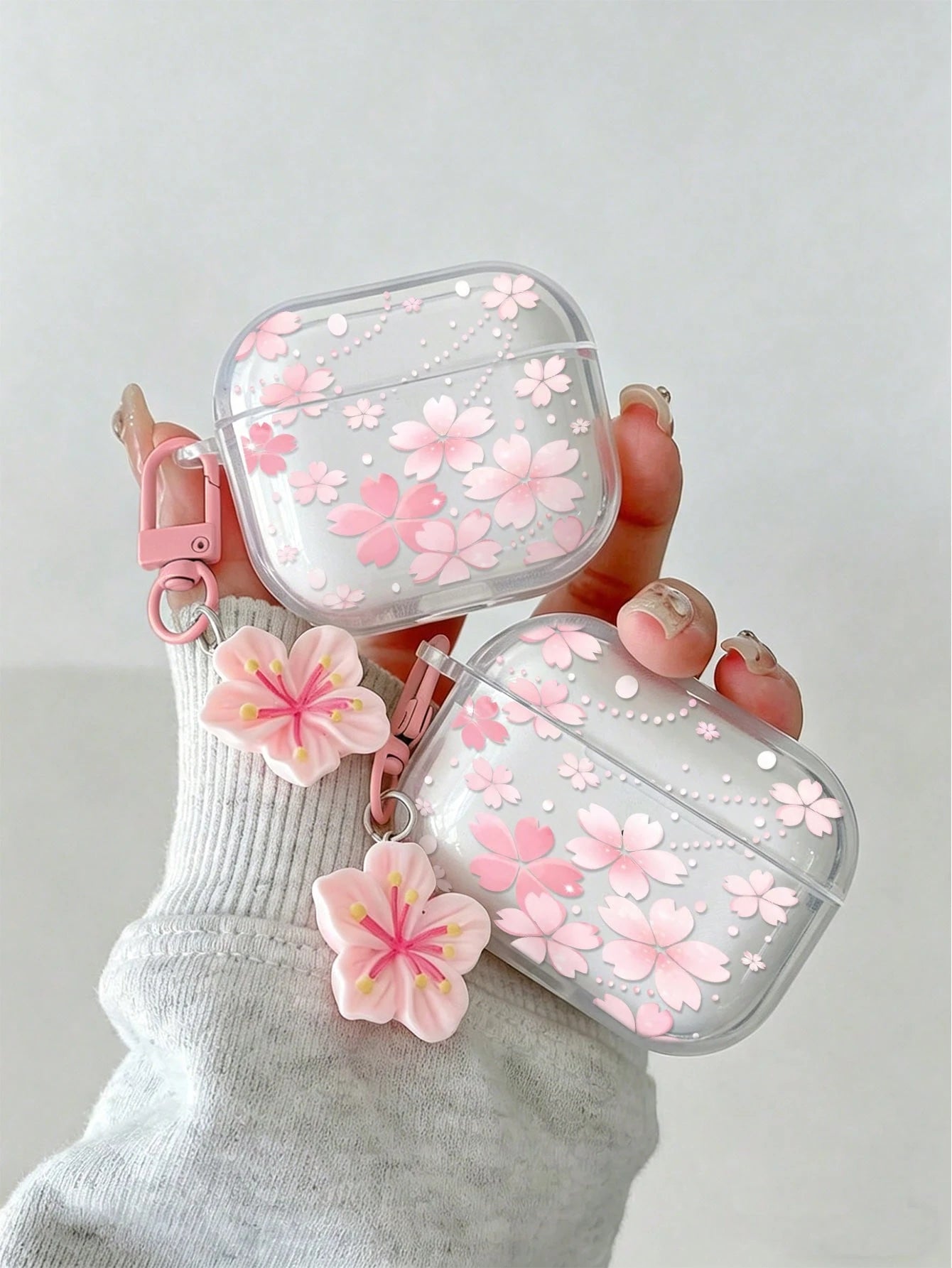 Floral Painted Transparent Additional Bracelet Fashion Bluetooth Earphone Case Suitable For Painted Transparent Fashion Bluetooth Earphone Case Suitable For S4 Protective Case Apple Wireless Bluetooth