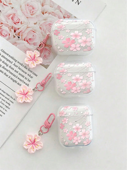 Floral Painted Transparent Additional Bracelet Fashion Bluetooth Earphone Case Suitable For Painted Transparent Fashion Bluetooth Earphone Case Suitable For S4 Protective Case Apple Wireless Bluetooth