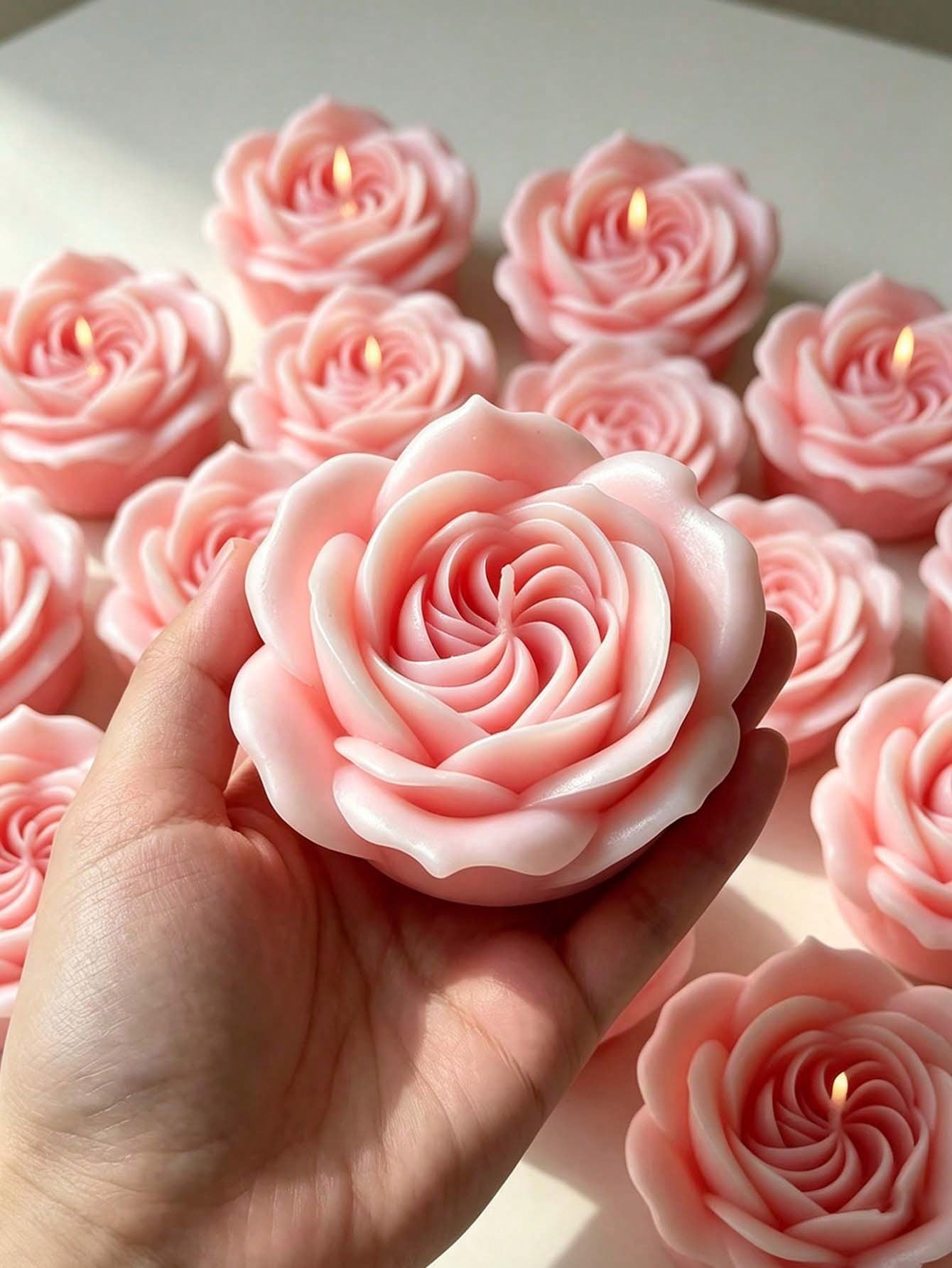 Floral Resin Silicone Mold, Austin Rose Candle, DIY Aromatherapy Candle Mold, Multi-Functional And Easy To Demold, Suitable For Plaster And Clay Crafts, Handmade Soap, Aromatherapy Candles, Resin Craf