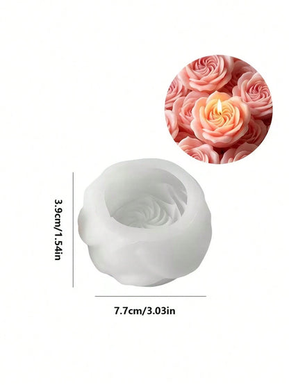 Floral Resin Silicone Mold, Austin Rose Candle, DIY Aromatherapy Candle Mold, Multi-Functional And Easy To Demold, Suitable For Plaster And Clay Crafts, Handmade Soap, Aromatherapy Candles, Resin Craf