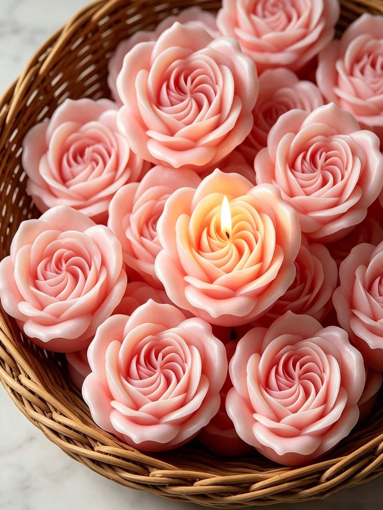 Floral Resin Silicone Mold, Austin Rose Candle, DIY Aromatherapy Candle Mold, Multi-Functional And Easy To Demold, Suitable For Plaster And Clay Crafts, Handmade Soap, Aromatherapy Candles, Resin Craf