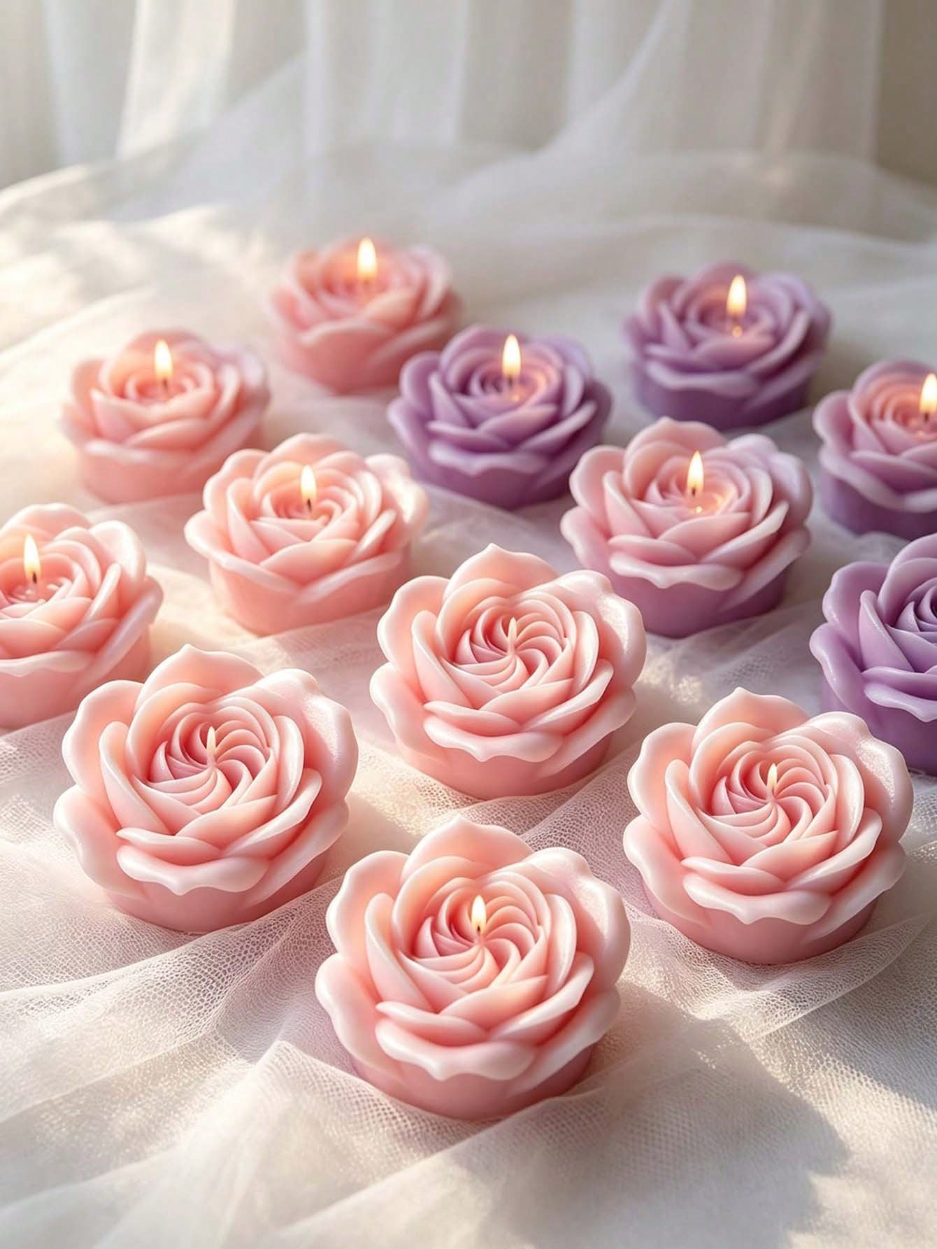 Floral Resin Silicone Mold, Austin Rose Candle, DIY Aromatherapy Candle Mold, Multi-Functional And Easy To Demold, Suitable For Plaster And Clay Crafts, Handmade Soap, Aromatherapy Candles, Resin Craf