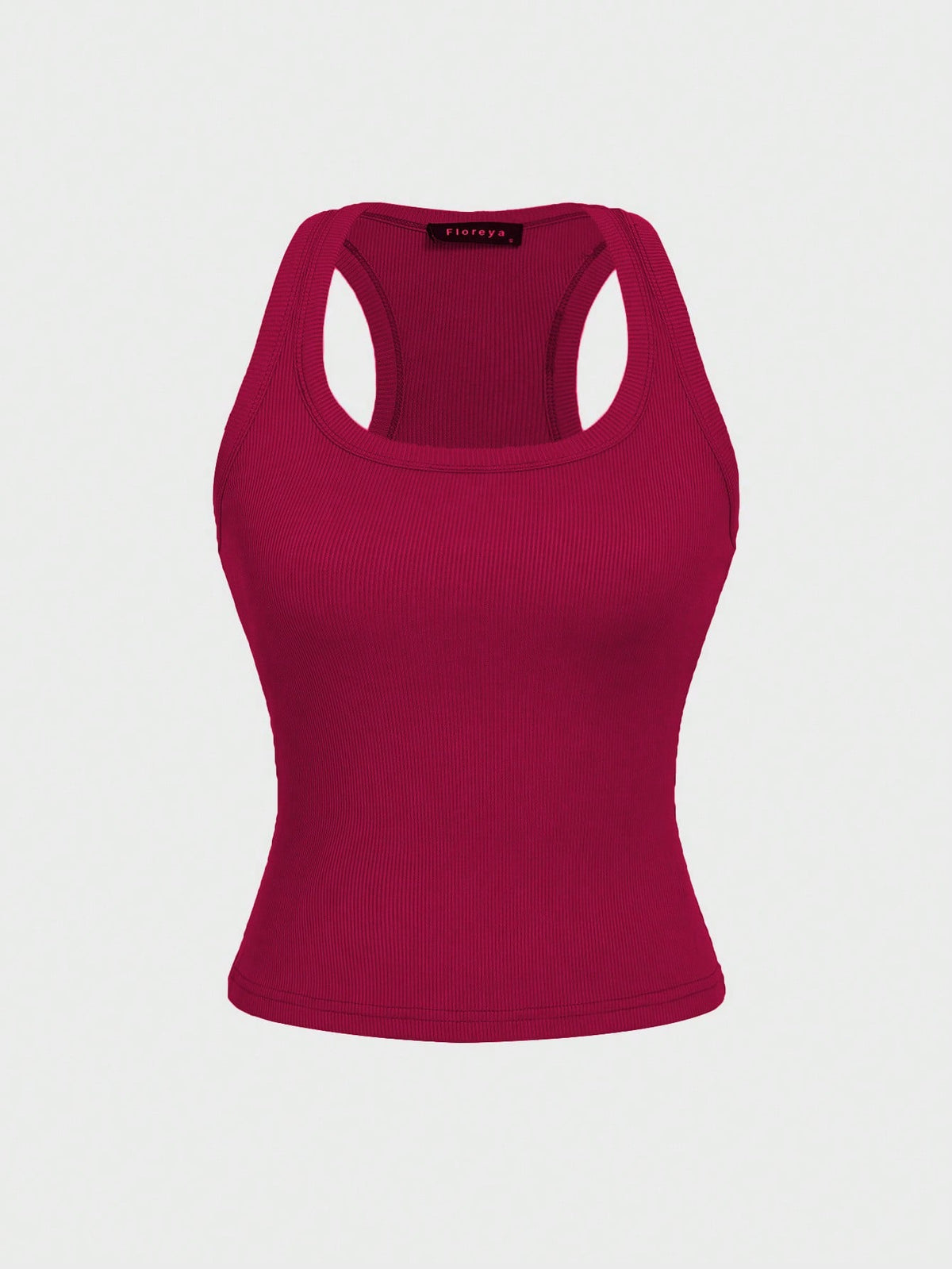 Floreya Square Neck Camisole Top For Women, Casual Slim Fit Sleeveless Crop Top, Versatile For Summer, Autumn & Spring
