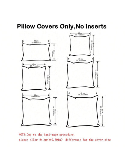 Flower Decor Cushion Cover Without Filler