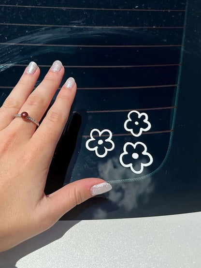 Flower Pattern Car Mirror Sticker