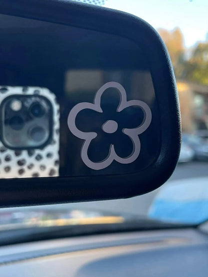 Flower Pattern Car Mirror Sticker