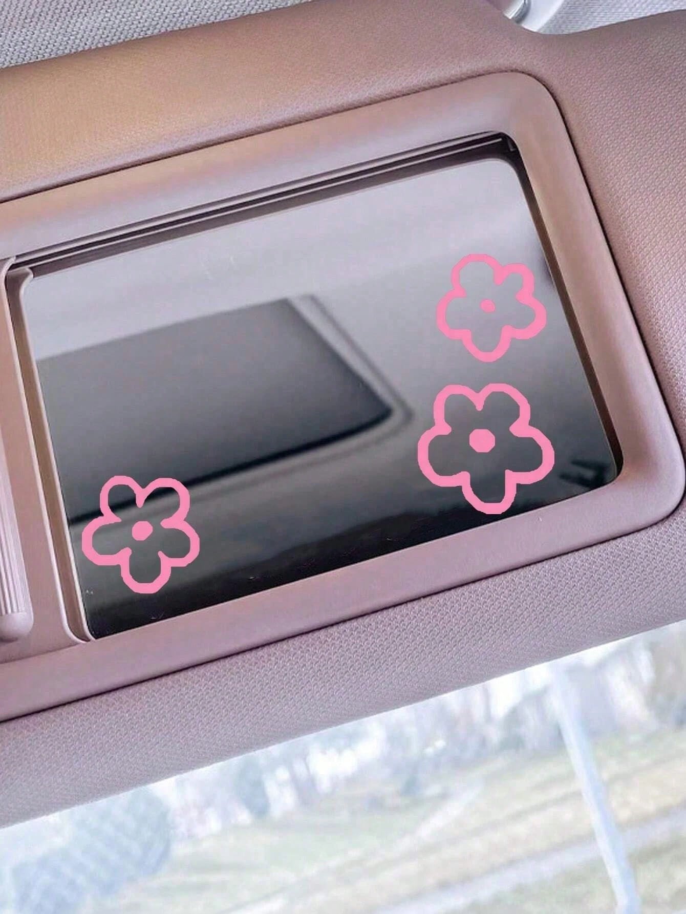 Flower Pattern Car Mirror Sticker