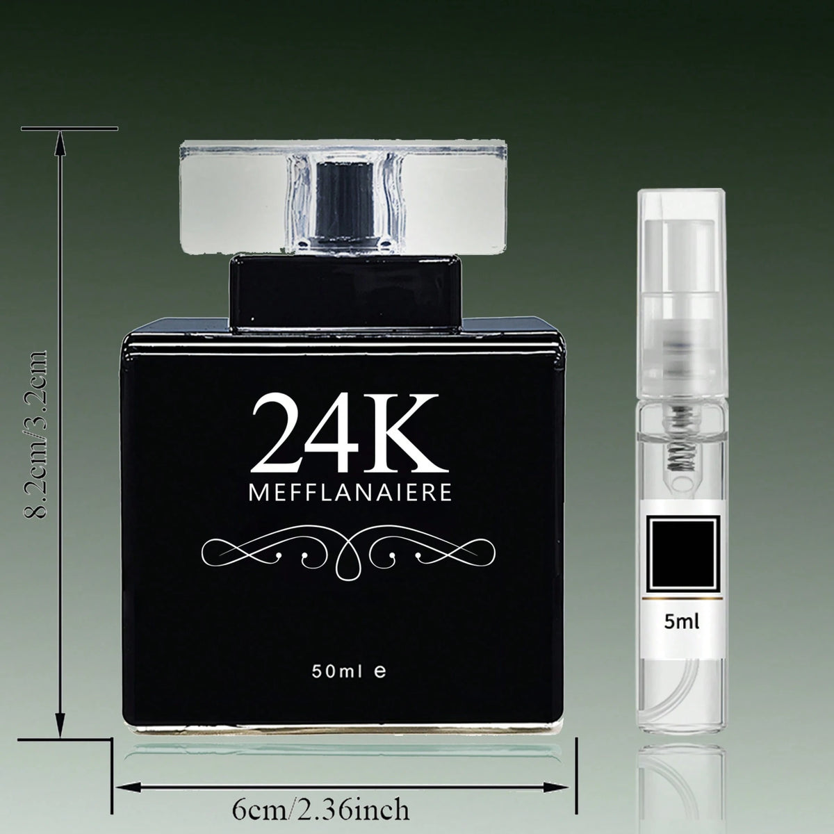 FMALOL 24K Men's Eau De Cologne, 1.7 Fl Oz + 5 Ml. Long-Lasting Woody Notes Blend Bergamot And Rose With Wood Accords. Crafted For The Gentleman, The Perfect Choice For Dates And Parties.