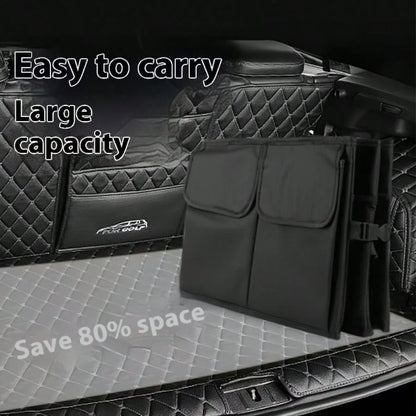 Foldable Car Trunk Organizer With 3 Compartments- Large Capacity, Sturdy Mesh Design For Tools, Accessories & Sundries, Fit For Cars
