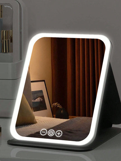 Folding Desk Makeup Mirror,Portable Vanity Mirror For Student Dorm Office Tabletop Best Gifts Birthday Graduation Home Decor Back To School Room Decor School Supplies, Aesthetic Home