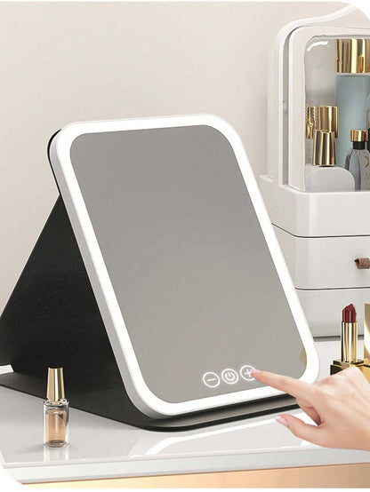 Folding Desk Makeup Mirror,Portable Vanity Mirror For Student Dorm Office Tabletop Best Gifts Birthday Graduation Home Decor Back To School Room Decor School Supplies, Aesthetic Home