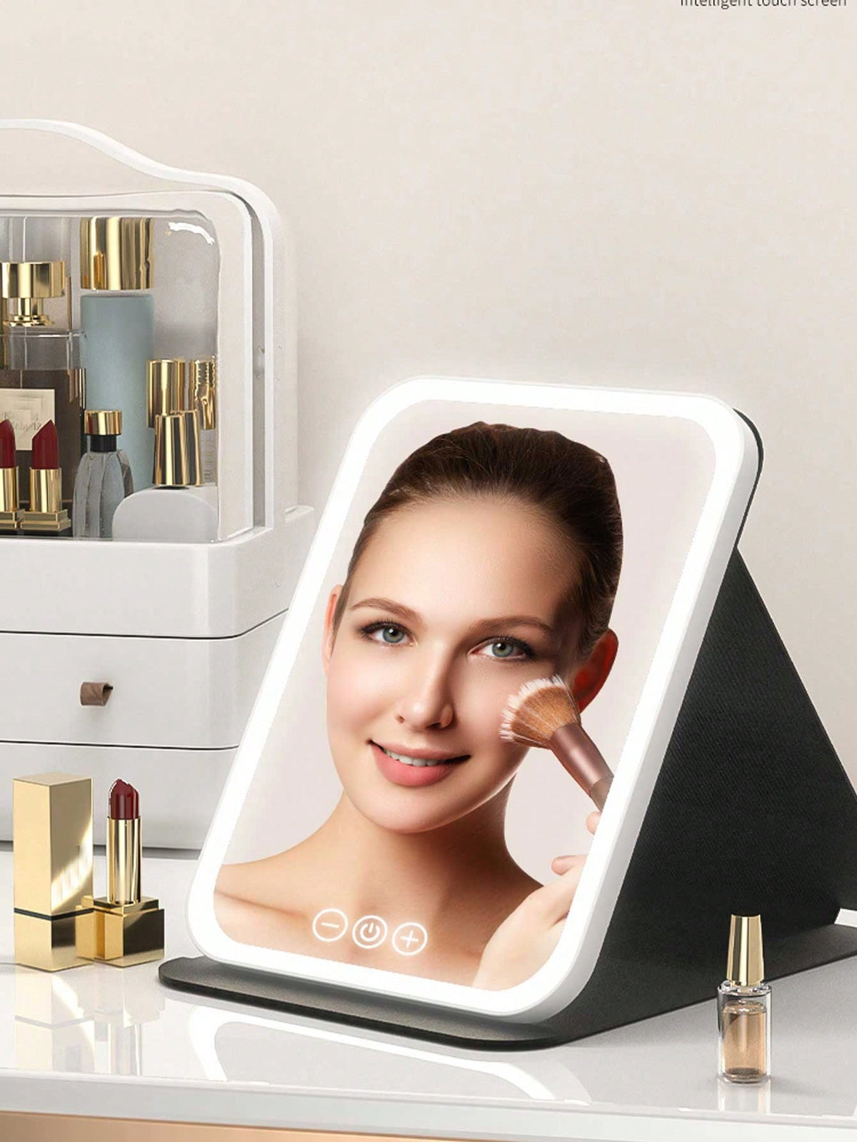 Folding Desk Makeup Mirror,Portable Vanity Mirror For Student Dorm Office Tabletop Best Gifts Birthday Graduation Home Decor Back To School Room Decor School Supplies, Aesthetic Home