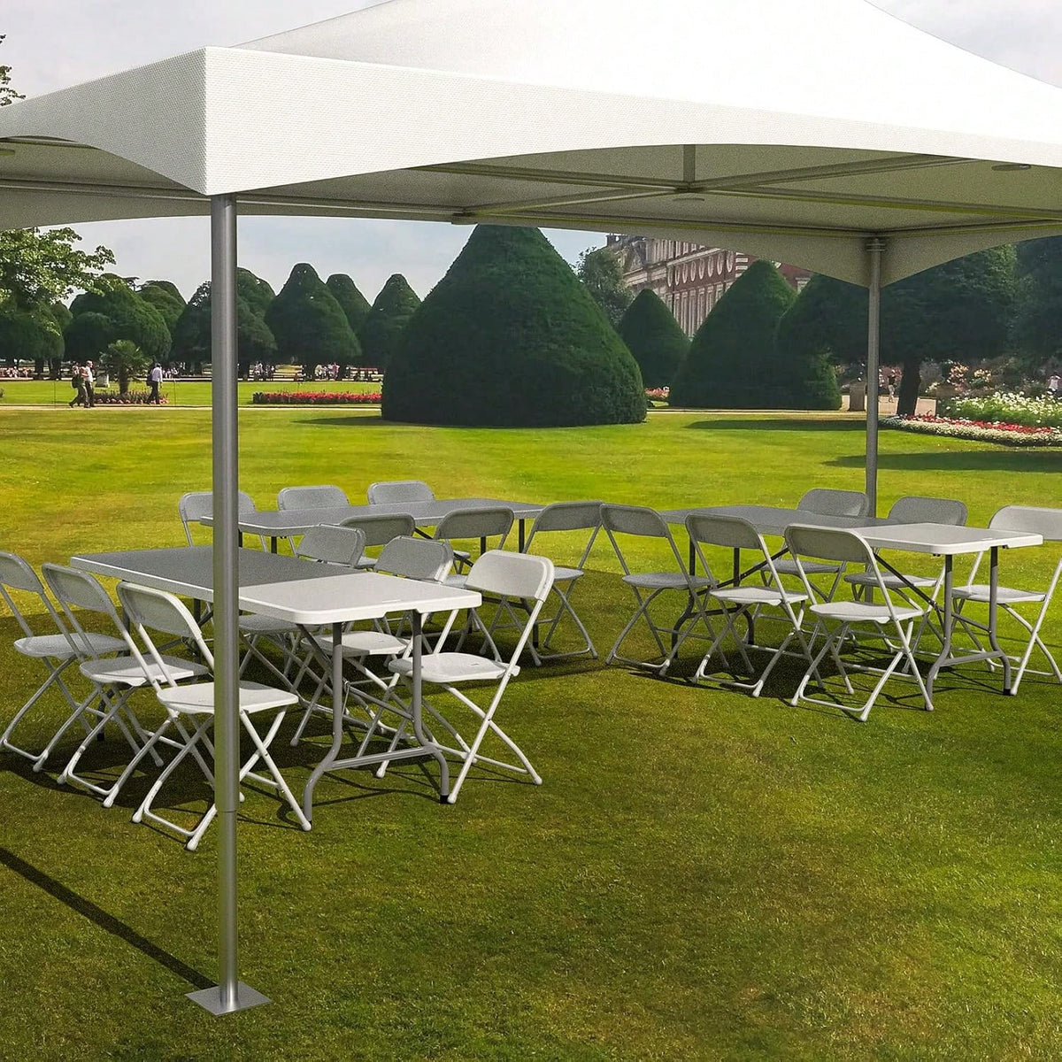Folding Table 6ft, Portable Collapsible Plastic White Long Tables For Party, Camping, Banquet, Craft, Dining, Wedding, Outdoor And Indoor Use
