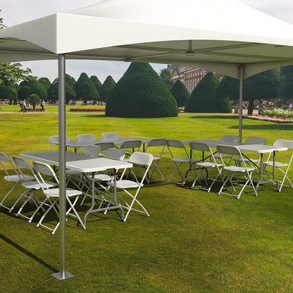 Folding Table 6ft, Portable Collapsible Plastic White Long Tables For Party, Camping, Banquet, Craft, Dining, Wedding, Outdoor And Indoor Use