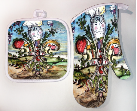 Pot Holder & Oven Mitt Set