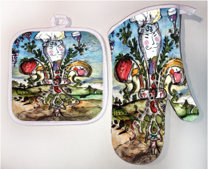 Pot Holder & Oven Mitt Set