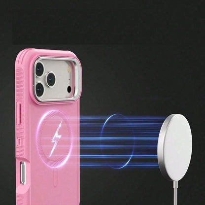 For IPhone 17 16 15 14 Pro Max Plus Luxury Dark Purple Shockproof Case Magnetic Charging Anti-Drop Slim Grip Protective Cover