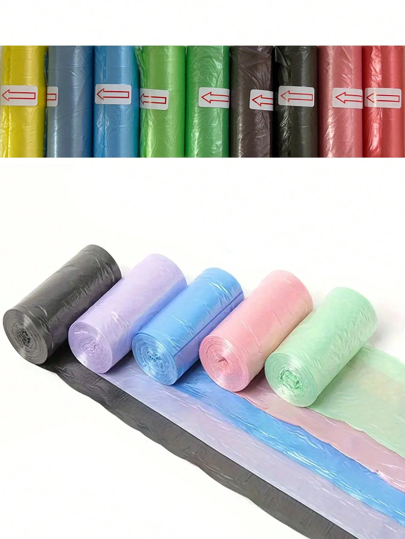 Four Roll Car Trash Bags (60 Pcs), Premium Mini & Small Trash Bags, Waterproof Litter Garbage Bag Organizer, Suitable For Car & Desktop Trash Cans Thickened Plastic Bag