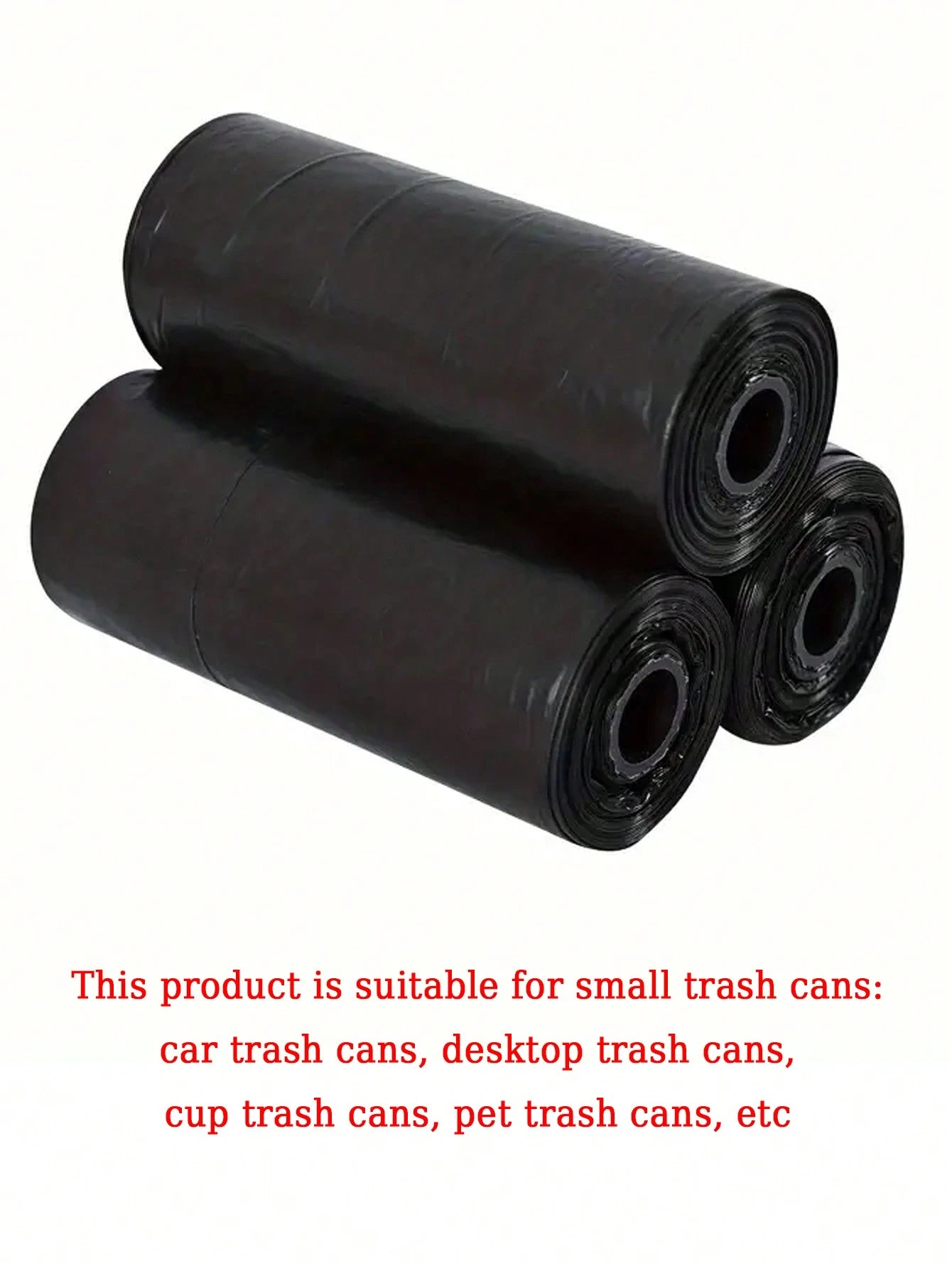 Four Roll Car Trash Bags (60 Pcs), Premium Mini & Small Trash Bags, Waterproof Litter Garbage Bag Organizer, Suitable For Car & Desktop Trash Cans Thickened Plastic Bag