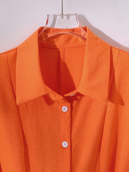 Franclia Elegant Polo Collar Slimming Dress