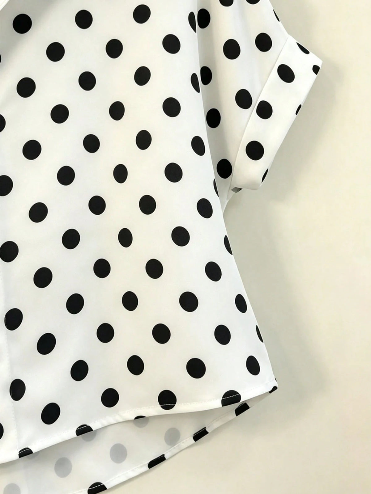 Franclia Fashionable French Design Loose Batwing Sleeve Collared Women's Short Sleeve Shirt, Spring/Summer, Vacation, Beach