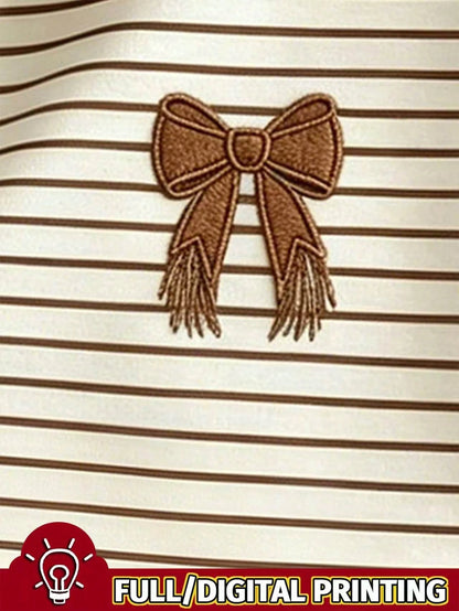 Franclia Women's Digital Print Polo Collar Fitted Short Sleeve T-Shirt