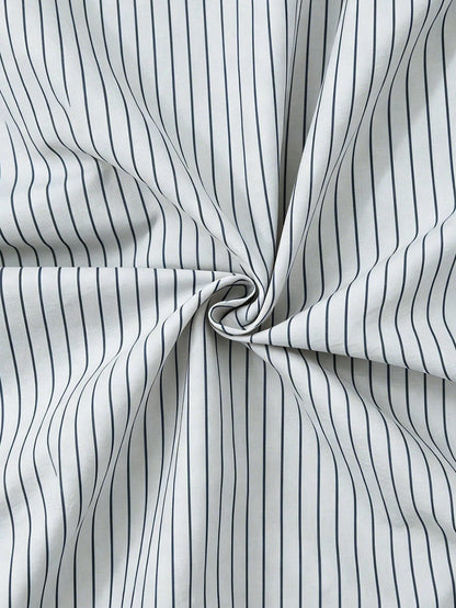 Franclia Women's Summer Striped Patchwork Retro Print Shirt