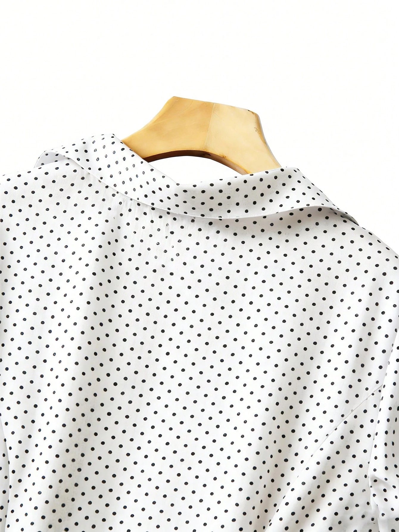 Franclia Women's Vintage V-Neck White With Black Polka Dots Dress,Elegant Summer A-Line Short Sleeve French Style Dress,Flattering Fit Brunch Office Wear