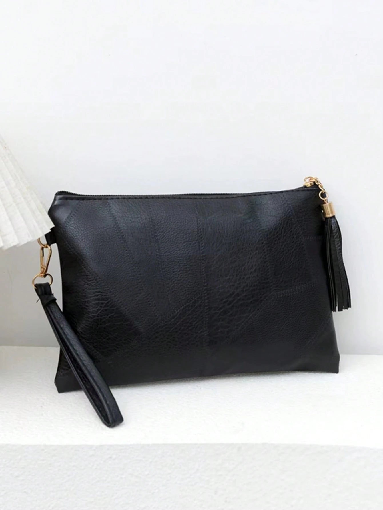 FRIFUL 2026 New Korean Style Envelope Bag Women Fashion Tassel Patchwork Envelope Bag Shoulder Handbag Small Square Bag, Perfect Match For Party Accessories