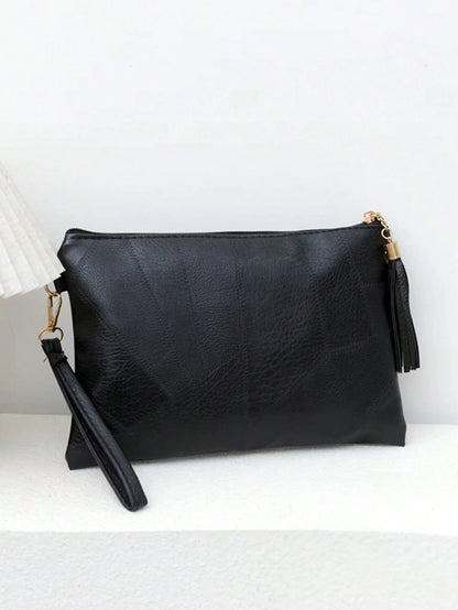 FRIFUL 2026 New Korean Style Envelope Bag Women Fashion Tassel Patchwork Envelope Bag Shoulder Handbag Small Square Bag, Perfect Match For Party Accessories