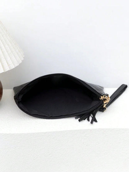 FRIFUL 2026 New Korean Style Envelope Bag Women Fashion Tassel Patchwork Envelope Bag Shoulder Handbag Small Square Bag, Perfect Match For Party Accessories